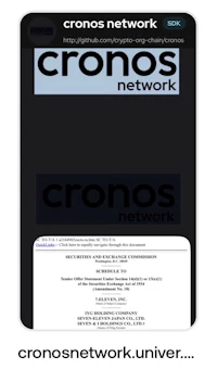 cronos network - screenshot