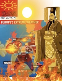 a poster for europe's extreme weather