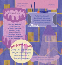 a poster with different types of art and music