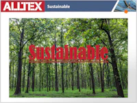 a picture of a forest with the word sustainable on it