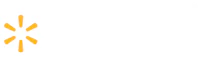 a yellow and white walmart logo on a black background