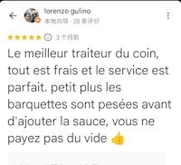 a review of a restaurant in france
