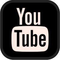 the youtube logo in black and white