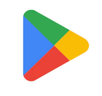 the google play logo on a white background