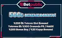 a banner with the words bet public 500 denem bonus