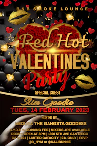 red hot valentine party flyer