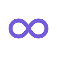 a purple infinity symbol on a black background