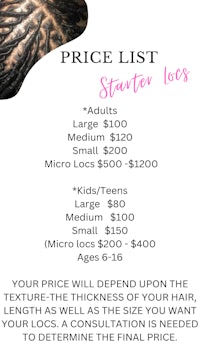 a price list for hair extensions