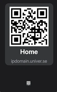 qr code with the word home on it
