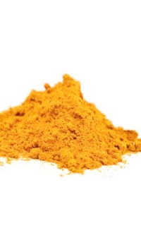 tumeric powder on a white background