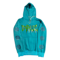 a blue hoodie with the word daz on it