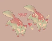 two foxes with wings and the words soulcat boobies