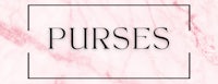 purses on a pink marble background