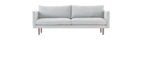 an image of a grey couch against a black background