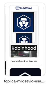 the logo for robinhood is on the screen
