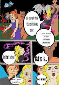 a comic strip with a woman and a man