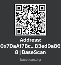 a qr code with the text address xxdaaabcbc8 8 base scan
