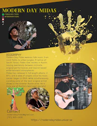 a flyer for modern day midas