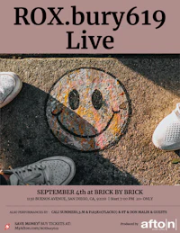 a poster for roxy burry19 live