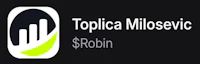 a logo with the words topica miljevic and robin