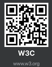 a qr code with the word w3c