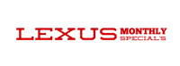 the lexus monthly specials logo on a black background