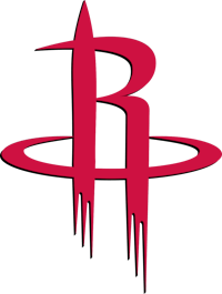 the houston rockets logo on a black background