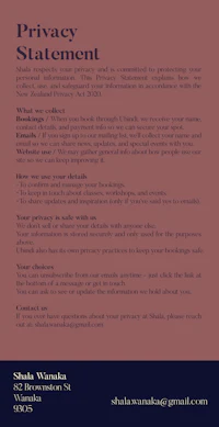 a poster with the words privacy statement on it