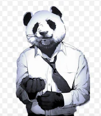 a panda bear in a shirt and tie, hd png download