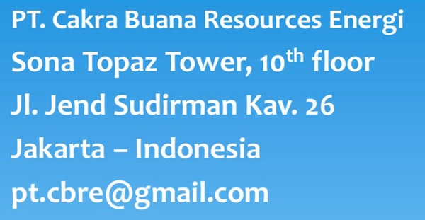 Contact us - PT. CAKRA BUANA RESOURCES ENERGI