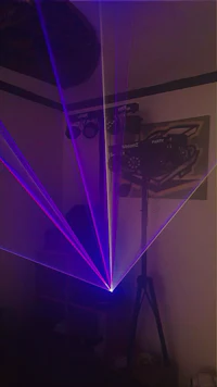 a group of colorful led lights in the dark