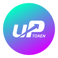 the up token logo in a purple and blue circle
