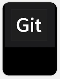 the word git is shown on a black square