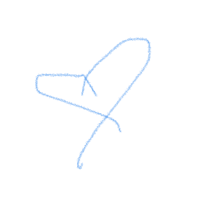 a blue line drawn on a black background