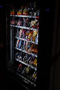 a vending machine filled with snacks and drinks