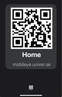 a mobile phone with a qr code on it