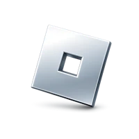 a silver square on a gray background