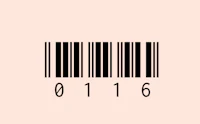 a barcode on a pink background