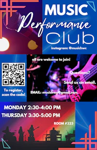 music performance club flyer