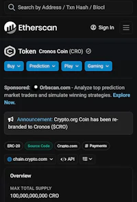 the etherscan app on a phone screen