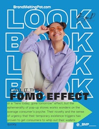 a poster with the words look book call fomo effect