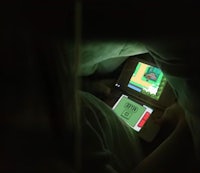 a person playing a game on a nintendo ds