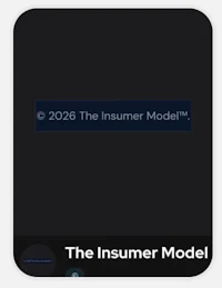 the insurer model logo on a black background