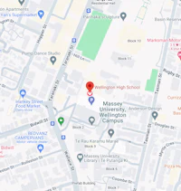 a map showing the location of whitney high school