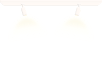 a pair of white lamps hanging on a black background