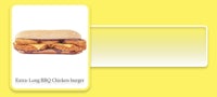 an image of a chicken burger on a yellow background