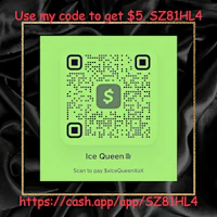 ice queen qr code on a black background