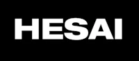 hesai logo on a black background