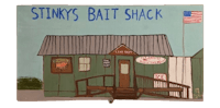 a painting of stinky's bait shack