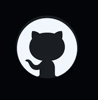 a silhouette of a cat in a circle on a black background